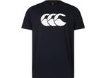 Canterbury Maglietta Uomo Nero-Bianco Logo Cotone Xxl Large Rugby Sport