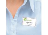Herma Special - Etichette Per Badge Autoadesive E Rimovibili In Seta Artificiale - Bianco Con Bordo Blu - 80 X 50 Mm 200 Etichette (20 Fogli X 10) (Supporti Di Stampa) (4410)