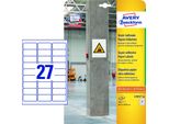 Avery Zweckform L7874-20 Avery Zweckform® L7874-20 Etichette Di Carta - A4, 540 Pezzi, 63,5 X 29,6 Mm, Stella