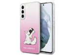 Karl Lagerfeld Klhcs22Mcfnrcpi S22+ S906 Custodia Rigida Rosa/Rosa Choupette Mangiare