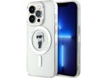 Karl Lagerfeld Klhmp15Lhfcknot Custodia Rigida Trasparente Per Iphone 15 Pro 6.1 Iml Ikonik Magsafe