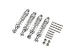 2 Coppie Di Ammortizzatori In Alluminio Da 60 Mm, Per Auto Rc Wpl C14/C24/MN/D90/99S, Argento, Ricambi Tuning