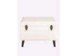 Truhenbank Heine Home, Beige (Ecru), B:64Cm H:47Cm T:36Cm, Holz, Kunststoff, Mdf, Polyester, SitzbäNke