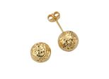 Paar Ohrstecker FIRETTI Schmuck Geschenk Gold 375 Ohrschmuck rund diamantiert Gr. 6, gold (goldfarben), Ohrringe, Damen, 6, Gelbgold 375