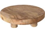 2.03 Sgabello Fiore In Teak 30 Cm - Sgabello Per Piante Medio