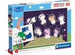 Clementoni - Puzzl Peppa Pig Happy Color 60 ElementóW - Oficjalny Produkt Premium