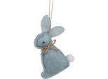 Clayre & Eef Ciondolo Pasquale Coniglio 10 Cm Cotone Blu