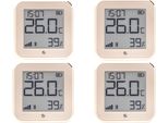 Shelly Sensore Di Temperatura E Umidità Wlan Plus H&T Gen. 3, Bt, Avorio, 4 Pezzi