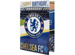 Chelsea Fc - Biglietto Di Compleanno "Musical"" - Cartoncino TA12453 (Taglia Unica) (Blu/Bianco)"