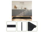 The Living Store Tappeto Rettangolare Nero 60X200 Cm Bamboo