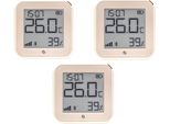 Shelly Sensore Di Temperatura E Umidità Wlan Plus H&T Gen. 3, Bt, Avorio, 3 Pezzi