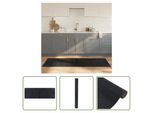 The Living Store Tappeto Rettangolare Nero 70X200 Cm Bamboo