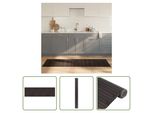 The Living Store Tappeto Rettangolare Marrone Scuro 60X200 Cm Bamboo