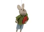 Clayre & Eef Ciondolo Pasquale Coniglio 11 Cm Verde Sintetico