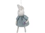 Clayre & Eef Ciondolo Pasquale Coniglio 13 Cm Blu Sintetico