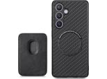 Inf Custodia Magnetica Retro SD67 Per Samsung S24 Ultra, Tpu+Pu, Nera