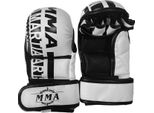 Inf Guanti Da Boxe Mezze Dita - Mma, Sparring, Sacco Da Boxe, Kickboxing Bianco S