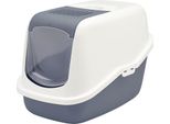 Lettiera Per Gatti Savic "Nestor"" In Pietra Limitata Blu-Bianco 56 X 39 X 38,5 Cm"