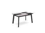 Tavolo Da Pranzo, 140X90X75Cm, Per 6 Persone, Gambe In Legno, Cemento