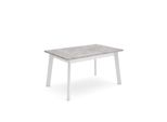 Tavolo Da Pranzo, 140X90X75Cm, Per 6 Persone, Gambe In Legno, Cemento