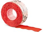 Meto 9506157 Etichette Per Etichettatura Prezzi, 1 Riga, 22 X 12 Mm, Adesivo Permanente, Rosso Fluoro