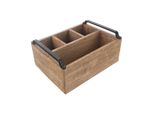 Scatola In Legno Con 4 Scomparti In Robusto Legno Di Mango Per Riporre Oggetti