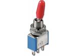 Goobay 10020 Interruttore A Levetta Miniaturizzato, Blu - ON-ON, Con Capocorda A Saldare