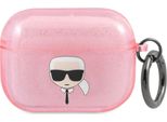 Karl Lagerfeld Klapukhgp Airpods Procover RóżOwy/Pink Glitter Karl's Head