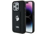 Karl Lagerfeld Klhcp14Lgsachpk Iphone 14 Pro 6.1 Czarny/Black Hardcase Gripstand Saffiano Choupette Pins