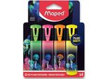 Evidenziatore Maped Deepsea Paradise Punta A Cuneo Confezione Da 4 Pezzi