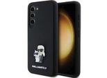 Karl Lagerfeld Klhcs23Ssmhkcnpk S23 S911 Hardcase Czarny/Black Silicone Karl&Choupette Metal Pin