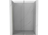 Mexen Velar Porta Doccia Scorrevole 140 Cm, Trasparente, Nichel Spazzolato - 871-140-000-01-97