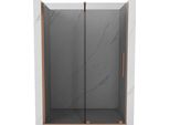 Mexen Velar Porta Doccia Scorrevole 160 Cm, Grafite, Rame Spazzolato - 871-160-000-41-65