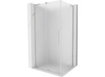 Mexen Velar L Cabina Doccia Scorrevole 120 X 75 Cm, Brina, Nichel Spazzolato - 871-120-075-33-97