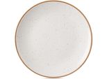 Piatto Piano Basso In Ceramica Beige 27 Cm