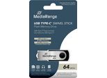 Mediarange MR1953 Mediarange Usb-Stick Schwarz, Silber 64 Gb