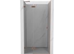 Mexen Lunar Porta Doccia Battente Sinistra 95 Cm, Trasparente, Rame Spazzolato - 834-095-000-65-00-L