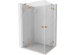 Mexen Lunar Duo Cabina Doccia Battente Sinistra 95 X 85 Cm, Trasparente, Rame Spazzolato - 834-095L-085P-65-00