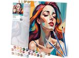 Dipinto Con Numeri 40X50 Cm Massido Ritratto Di Donna