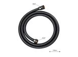 Joho Tubo Doccia 1,5 M In Pvc - Tubo Doccia Con Attacco Standard Nero