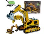 Lolex | Escavatore Rc 1:16 - Telecomandato, In Metallo, Design Realistico - Per Bambini A Partire Dai 3 Anni Di Età