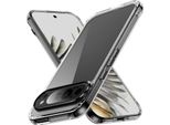 Custodia Trasparente Per Google Pixel 10 Pro Xl Retro Rigido, Telaio In Tpu Morbido, Custodia Protettiva Antiurto Nero