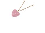 Kette Mit AnhäNger Firetti "Halskette Schmuck Geschenk Herz "Liebe", Bunt (Gelbgoldfarben, Rosa), Halsketten, Damen, Edelstahl, L: 55 B: 2Mm, Made In Germany - Mit Rosenquarz, B:2Mm