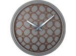 Nextime Ne-3212Br Orologio Da Parete Dia. 39.5 Cm, Poliresina/Legno, Grigio