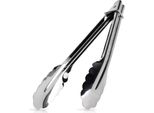 Pinze Da Cucina Excellent Houseware, Acciaio Inossidabile, 24 Cm, Argento