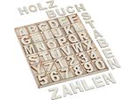 Set Di Lettere E Numeri In Legno Relaxdays 144 Pezzi