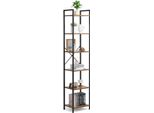 Libreria In Metallo Vevor, Libreria Industriale Rettangolare Con 6 Ripiani E Scaffali Aperti, Espositore Indipendente, 30 X 40 X 187 Cm