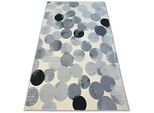 Tappeto Scandi 18461/752 - Cerchi Cerchietti Crema Grigio Nero Multicolore 160X230 Cm