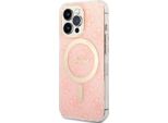 Zestaw Guess Gubpp13Xh4Eacsp Custodia+ Caricatore Iphone 13 Pro Max RóżOwy/Rosa Custodia Rigida 4G Stampa Magsafe