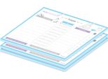 Pricaro Piano Di Pulizia "Allerlei"", Azzurro, A4, 25 Fogli, 3 Pezzi"